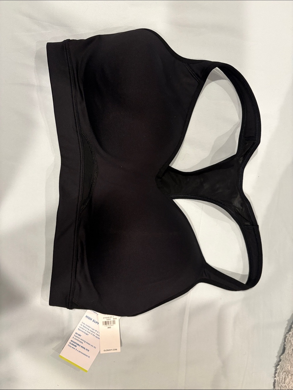 Old Navy Black Molded Cup Racerback Sports Bra